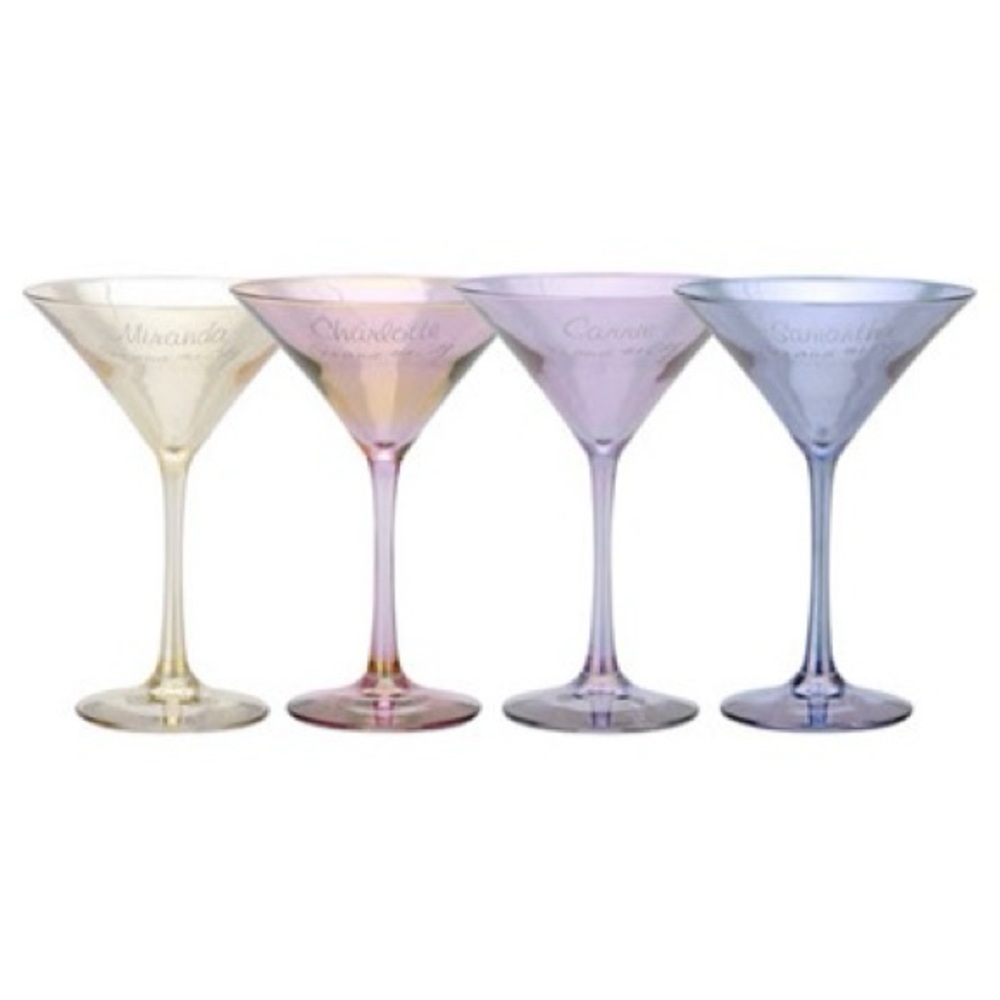 Sex and the City Multicoloured Martini Glasses
